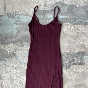 Silence + Noise bodycon maroon dress - worn once!